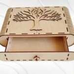 Caja Oval para Corte Láser - Diseño Moderno y Personalizable para Decoración y Regalos