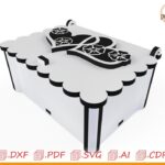 Cajita con Tapa de Corazón para Corte Láser - Almacenamiento Decorativo Personalizado