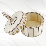 Caja de torta redonda personalizable para corte láser - Ideal para eventos y regalos