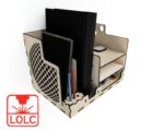 Organizador de Escritorio Grande - Diseño Moderno para Corte CNC Láser Personalizado