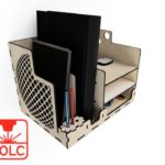 Organizador de Escritorio Grande - Diseño Moderno para Corte CNC Láser Personalizado