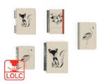 Cuaderno de madera personalizado con animales - Pack de 4 cuadernos creativos y únicos