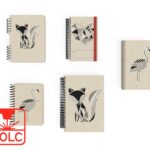 Cuaderno de madera personalizado con animales - Pack de 4 cuadernos creativos y únicos