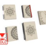 Cuaderno de madera con mandalas - Pack de 3 Notebooks artesanales únicos