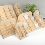 Soportes Escalonados de Exhibición de Arte Láser - Varias Dimensiones y Diseño Personalizado