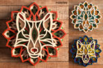 Lobo Mandala 3D SVG para Corte Láser - Archivo para Decoración y Manualidades - Imagen 5