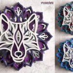 Lobo Mandala 3D SVG para Corte Láser - Archivo para Decoración y Manualidades
