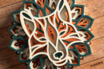 Lobo Mandala 3D SVG para Corte Láser - Archivo para Decoración y Manualidades - Imagen 2