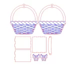 Cesta de Amor SVG para Glowforge - Archivos para Corte Láser de Canasta Personalizada - Imagen 3