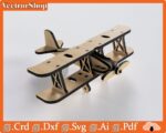 Plantilla Digital de Corte Láser CNC de Avión para Proyectos Creativos Personalizados - Imagen 2