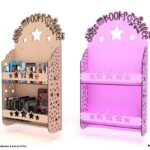 Estante de libros decorativo con estrellas - Corte láser personalizado para tu hogar