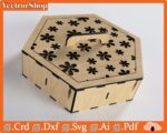 Caja hexagonal con compartimentos para corte láser MDF - Organizador de objetos pequeños elegante y práctico - Imagen 4