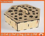 Caja hexagonal con compartimentos para corte láser MDF - Organizador de objetos pequeños elegante y práctico - Imagen 3