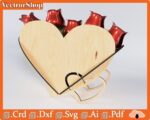 Cesta de Amor en Corazón para Corte Láser CNC - Diseño Personalizado y Único