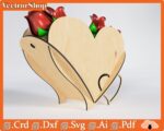 Cesta de Amor en Corazón para Corte Láser CNC - Diseño Personalizado y Único - Imagen 2
