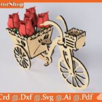 Planos de corte láser para bicicleta decorativa - Archivos DXF, SVG, AI y más