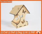 Casita de pájaro para corte láser | Archivos vectoriales para corte láser