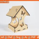 Casita de pájaro para corte láser | Archivos vectoriales para corte láser