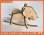 Elefante Balancín de Madera para Cortadora Láser CNC - Juguete Infantil Creativo y Educativo - Imagen 2