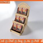 Estante Moderno de Mesa para Mostrador - Repisa Personalizada Corte Láser CNC para Tiendas