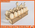Soporte para Huevos de Gallina Ponedora - Vectores CNC para Corte Láser en Cocina - Imagen 4