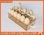 Soporte para Huevos de Gallina Ponedora - Vectores CNC para Corte Láser en Cocina - Imagen 3