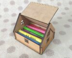 Caja en forma de casa para corte láser CNC - Mini modelo decorativo personalizable - Imagen 2