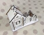 Casita de Navidad decorativa para hogar, arte CNC láser personalizado y festivo - Imagen 3