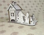 Casita de Navidad decorativa para hogar, arte CNC láser personalizado y festivo - Imagen 6