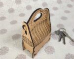 Billetera flexible de madera para corte láser y bolsa para llaves - Arte láser personalizado - Imagen 2