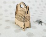 Billetera flexible de madera para corte láser y bolsa para llaves - Arte láser personalizado