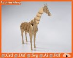 Jirafa Vector CNC Láser para Decoración de Interiores - Arte Digital y Rompecabezas Personalizado