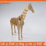 Jirafa Vector CNC Láser para Decoración de Interiores - Arte Digital y Rompecabezas Personalizado
