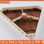 Juego de mesa para corte láser: set de 3 personas con lanzadera y archivos CNC imprimibles