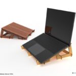 Soporte de computadora portátil personalizable para corte láser - Archivo digital descargable