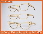 Vectores de Gafas para Corte Láser | Archivos CNC para Juguetes de Madera - Imagen 2