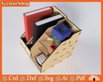 Organizador de escritorio pequeño para corte láser - Almacenamiento decorativo CNC personalizable - Imagen 4