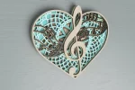 Corte Láser Corazón Multicapa con Nota Musical para Decoración y Regalos Personalizados - Imagen 3