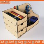 Organizador de Mesa Personalizado con Corte Láser CNC para Estudiantes - Almacenaje Eficiente