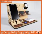 Organizador de Mesa Multifuncional para Celular, Gafas y Reloj - Plantillas de Corte Láser - Imagen 4