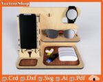 Organizador de Mesa Multifuncional para Celular, Gafas y Reloj - Plantillas de Corte Láser - Imagen 5