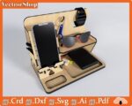 Organizador de Mesa Multifuncional para Celular, Gafas y Reloj - Plantillas de Corte Láser - Imagen 7