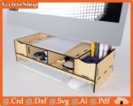 Organizador de Mesa para Monitor - Corte Láser Personalizado y Diseño Moderno - Imagen 3