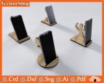 Soporte de Celular de Madera para Corte Láser – Diseño CNC Personalizado para iPhone y Otros Modelos - Imagen 2