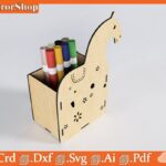 Portalápices Caballo para Corte Láser CNC - Organizador Creativo de Escritorio Personalizado