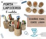 Portalapiceros personalizables para corte láser CNC - Artesanía y diseño único