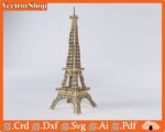 Rompecabezas 3D Torre Eiffel para Corte Láser CNC - Archivos Personalizables Descargables - Imagen 5