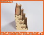 Planos CNC láser para estante de mesa estilo fuego - Decoración moderna única y creativa - Imagen 7