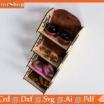 Estante de pared para cocina, diseño CNC láser, archivo vectorial para corte láser