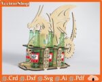 Soporte de Cerveza en Forma de Dragón - Diseño de Six Pack para Corte Láser CNC